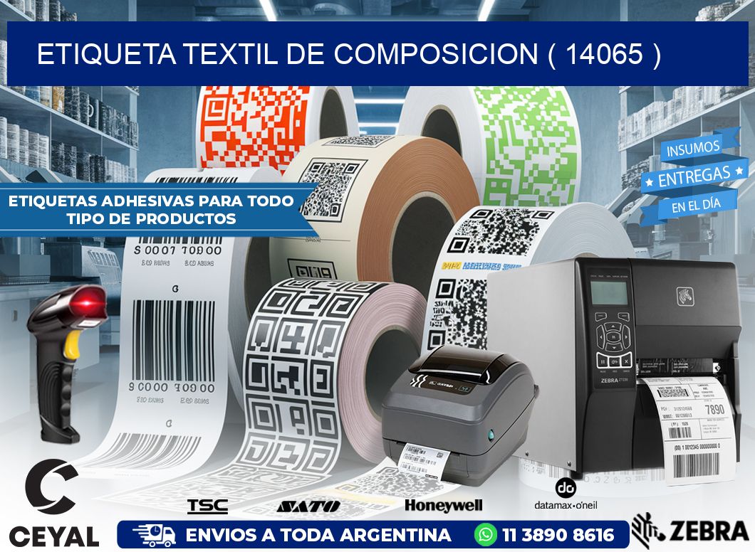 ETIQUETA TEXTIL DE COMPOSICION ( 14065 )