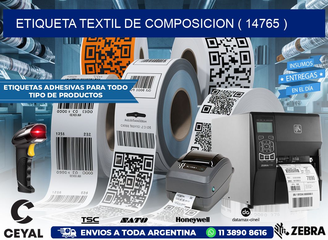 ETIQUETA TEXTIL DE COMPOSICION ( 14765 )