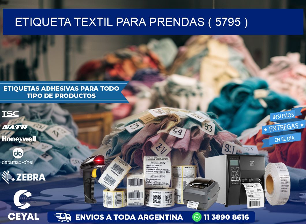 ETIQUETA TEXTIL PARA PRENDAS ( 5795 )