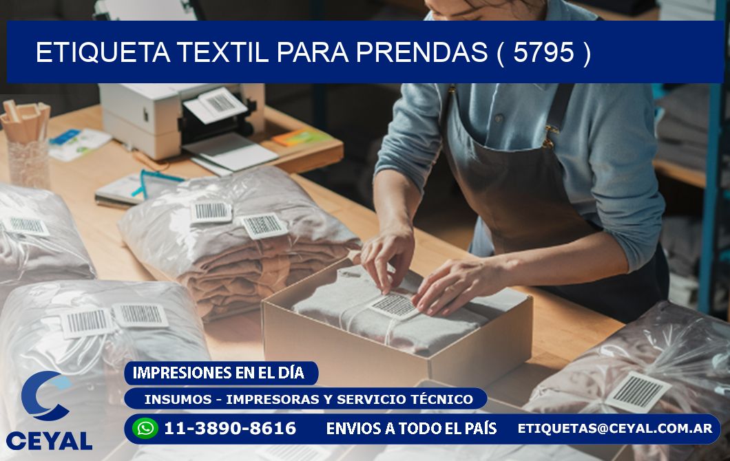 ETIQUETA TEXTIL PARA PRENDAS ( 5795 )