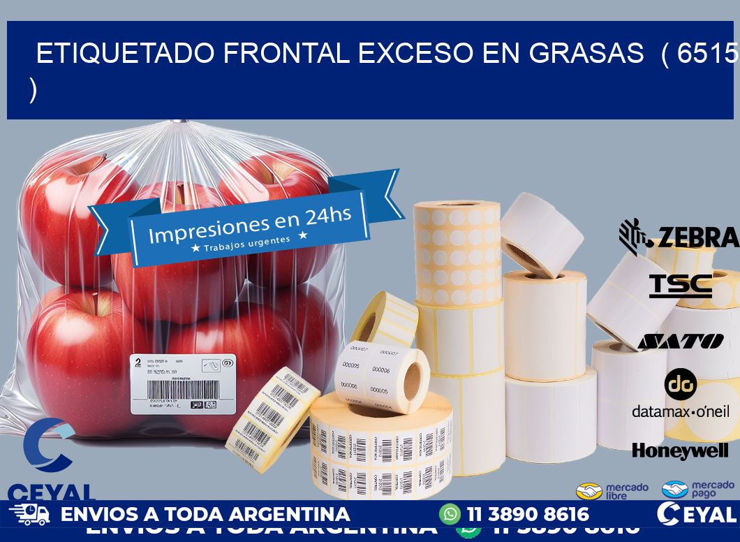ETIQUETADO FRONTAL EXCESO EN GRASAS ( 6515 )