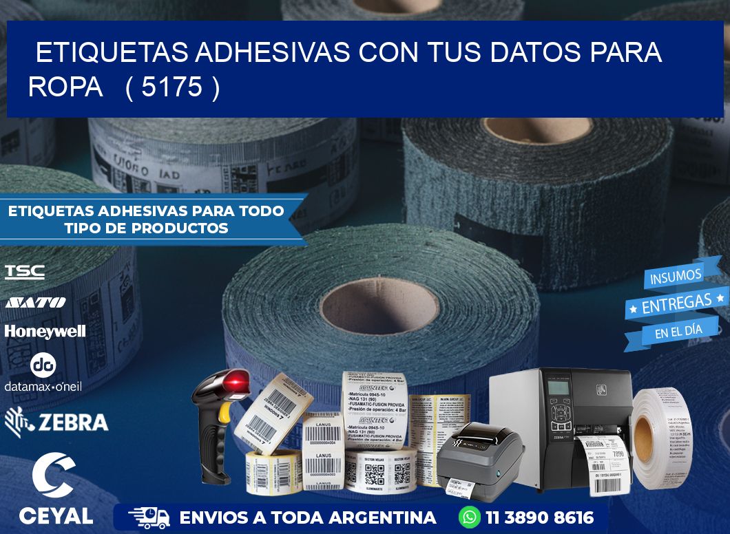 ETIQUETAS ADHESIVAS CON TUS DATOS PARA ROPA   ( 5175 )