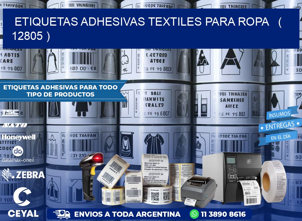 ETIQUETAS ADHESIVAS TEXTILES PARA ROPA   ( 12805 )