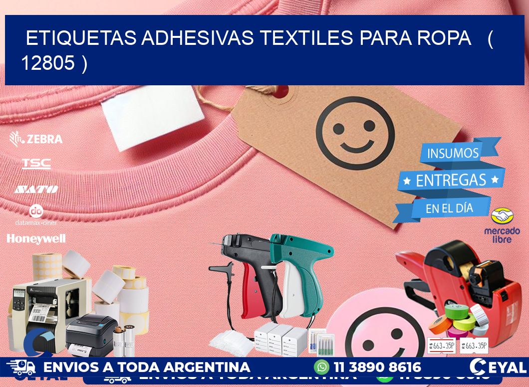 ETIQUETAS ADHESIVAS TEXTILES PARA ROPA ( 12805 )