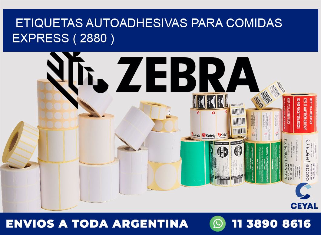 ETIQUETAS AUTOADHESIVAS PARA COMIDAS EXPRESS ( 2880 )