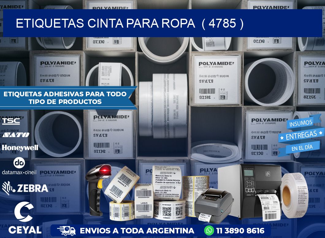 ETIQUETAS CINTA PARA ROPA  ( 4785 )