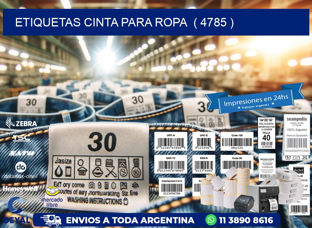 ETIQUETAS CINTA PARA ROPA ( 4785 )