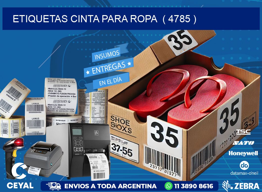 ETIQUETAS CINTA PARA ROPA ( 4785 )