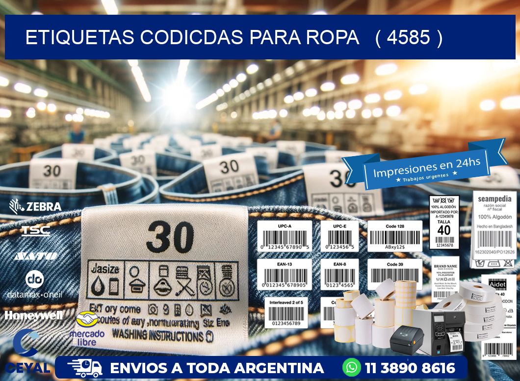 ETIQUETAS CODICDAS PARA ROPA ( 4585 )