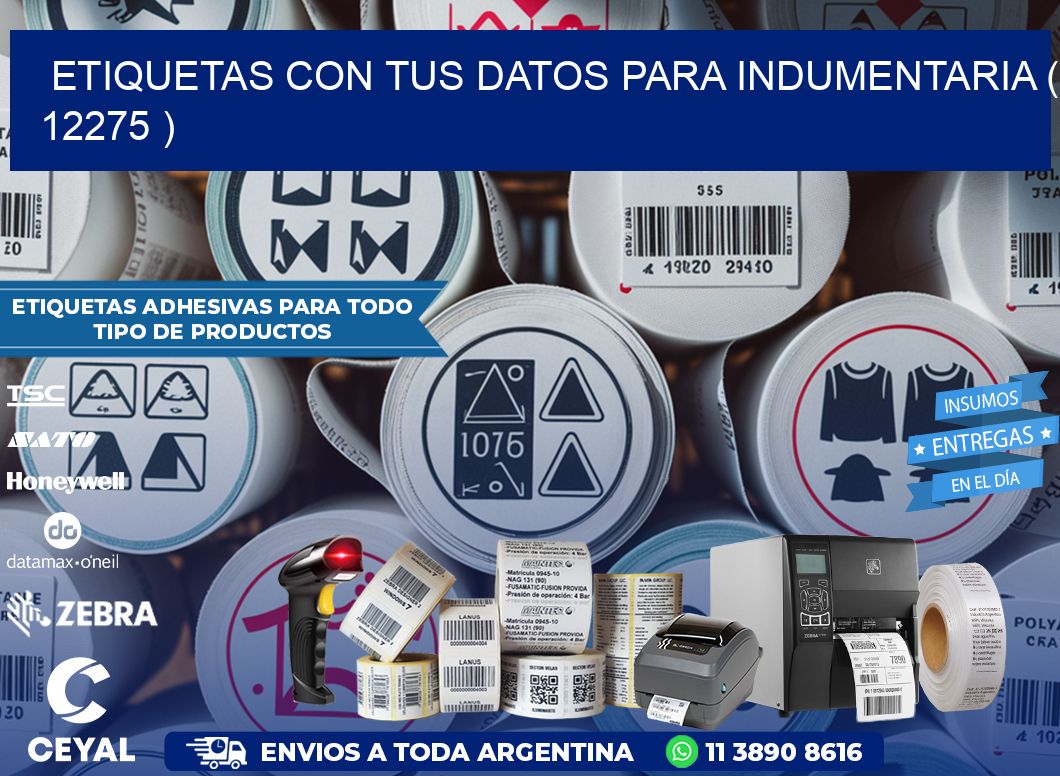 ETIQUETAS CON TUS DATOS PARA INDUMENTARIA ( 12275 )