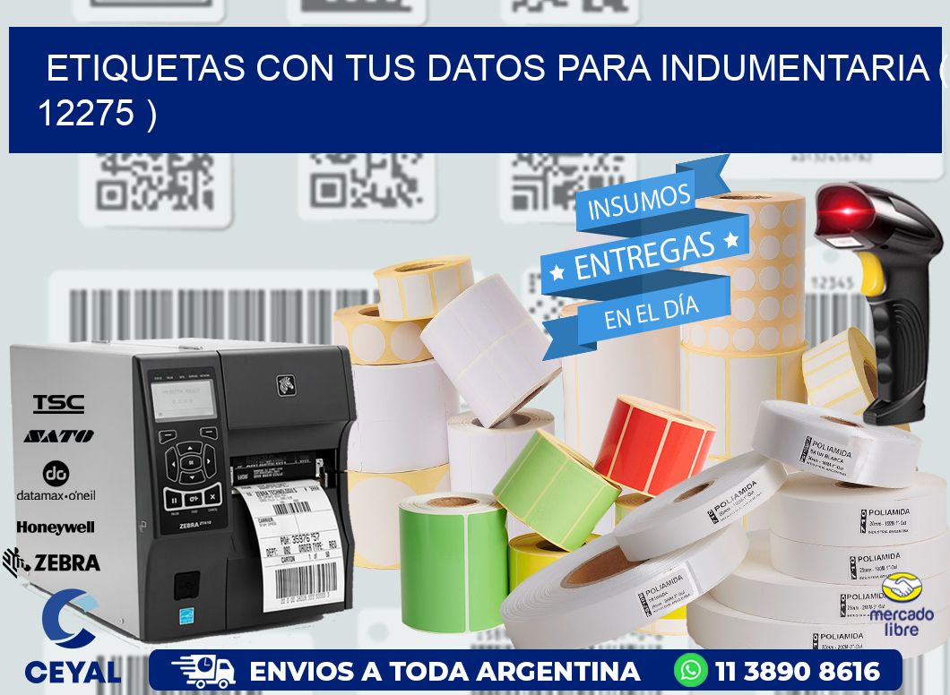 ETIQUETAS CON TUS DATOS PARA INDUMENTARIA ( 12275 )