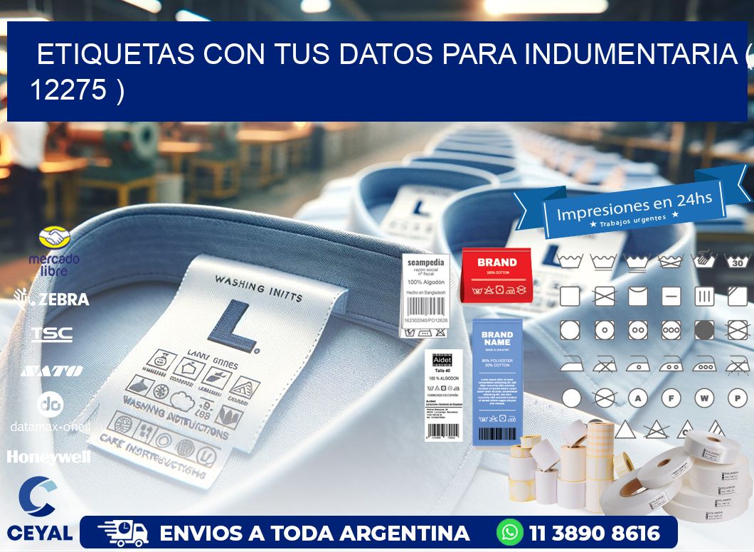 ETIQUETAS CON TUS DATOS PARA INDUMENTARIA ( 12275 )