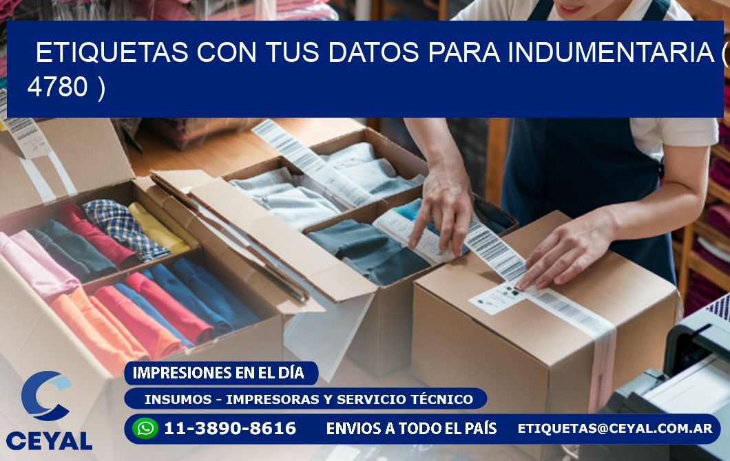 ETIQUETAS CON TUS DATOS PARA INDUMENTARIA ( 4780 )