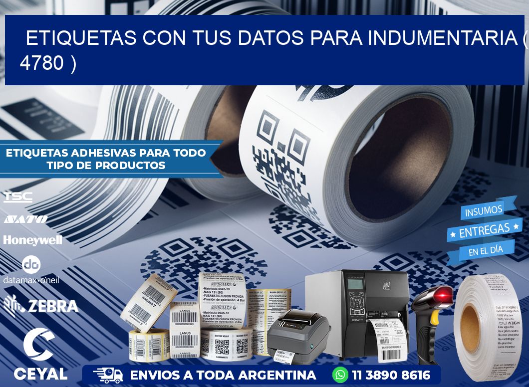 ETIQUETAS CON TUS DATOS PARA INDUMENTARIA ( 4780 )