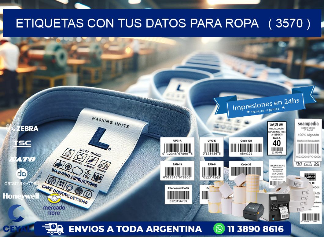 ETIQUETAS CON TUS DATOS PARA ROPA ( 3570 )