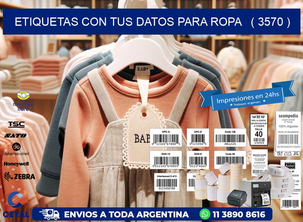 ETIQUETAS CON TUS DATOS PARA ROPA ( 3570 )
