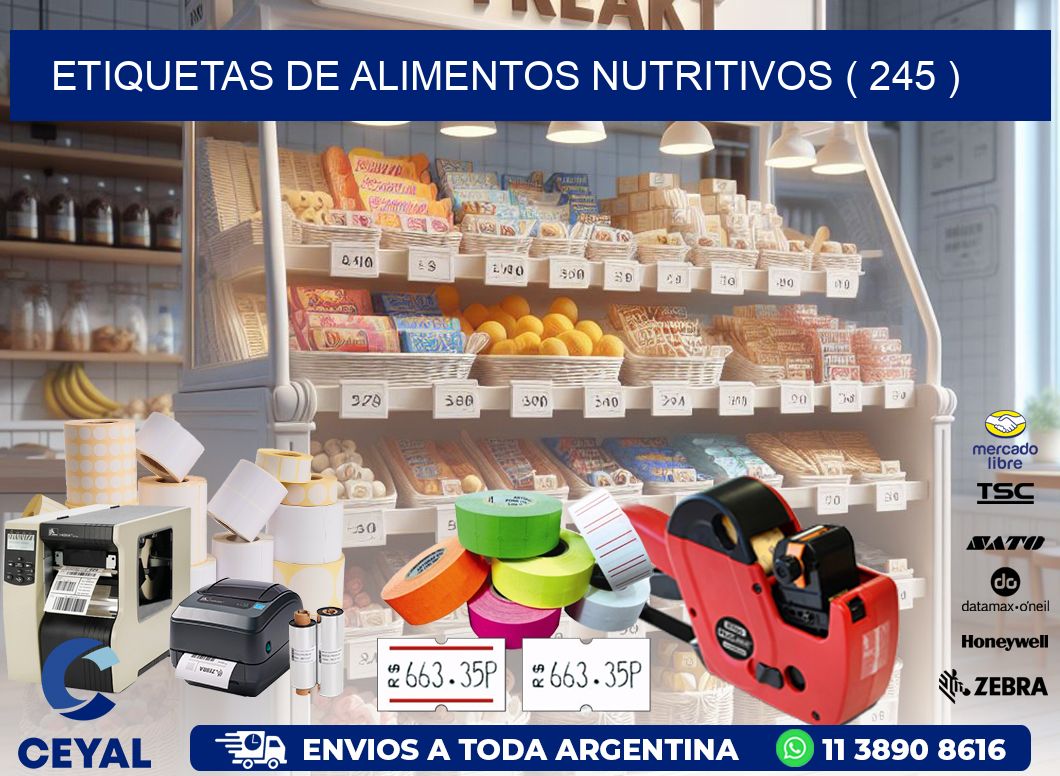 ETIQUETAS DE ALIMENTOS NUTRITIVOS ( 245 )