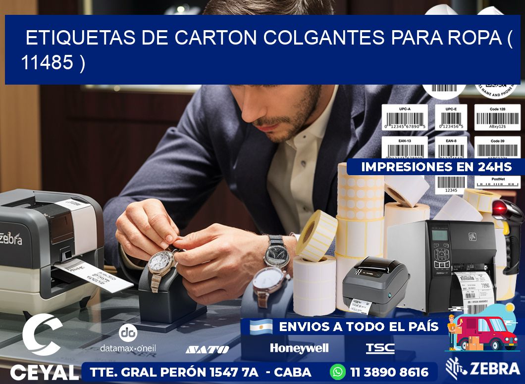 ETIQUETAS DE CARTON COLGANTES PARA ROPA ( 11485 )