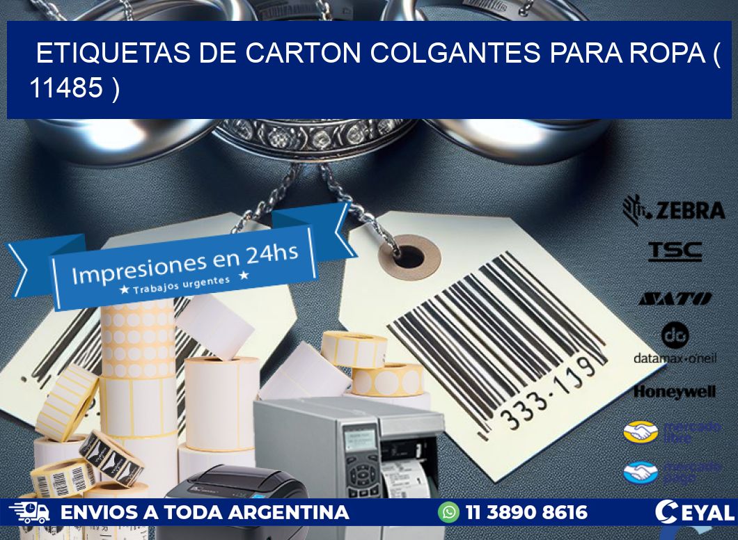 ETIQUETAS DE CARTON COLGANTES PARA ROPA ( 11485 )