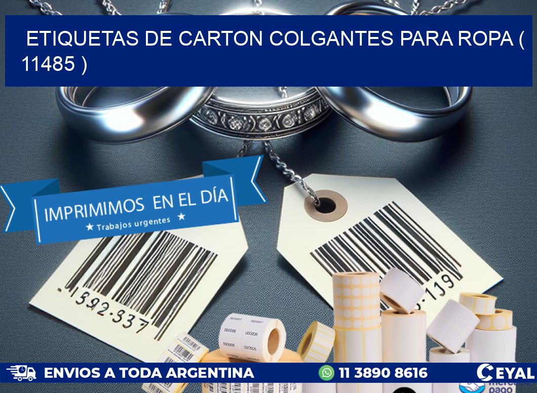 ETIQUETAS DE CARTON COLGANTES PARA ROPA ( 11485 )