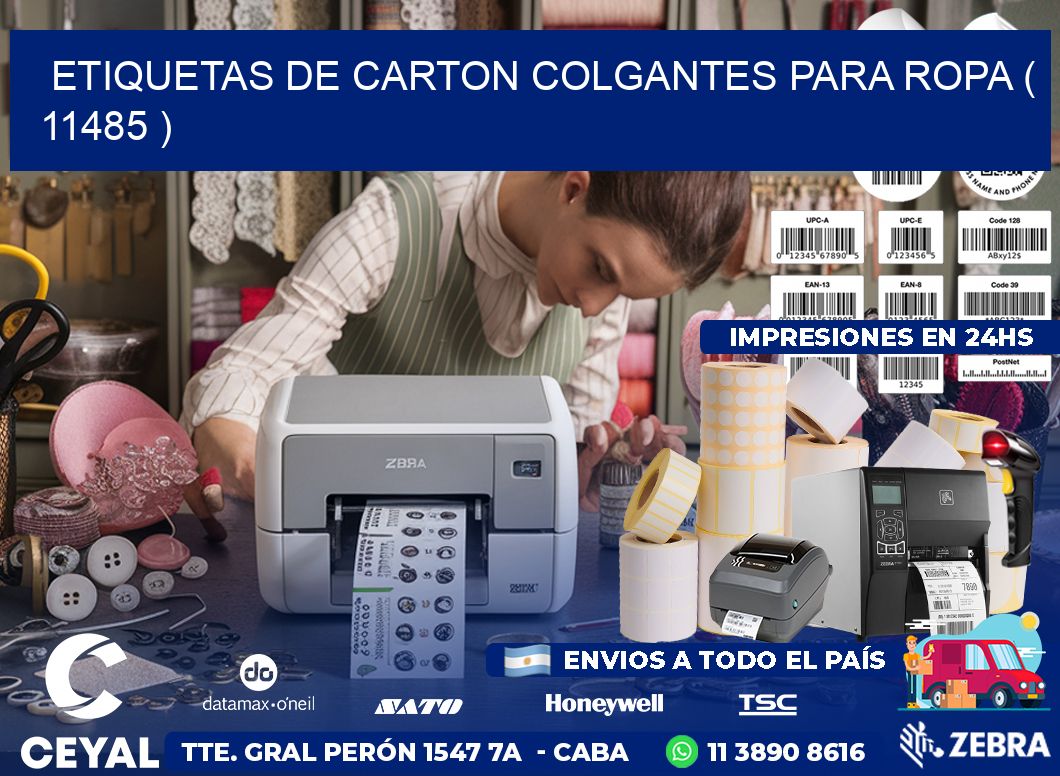 ETIQUETAS DE CARTON COLGANTES PARA ROPA ( 11485 )