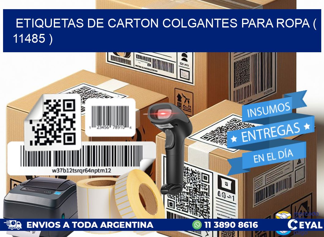 ETIQUETAS DE CARTON COLGANTES PARA ROPA ( 11485 )