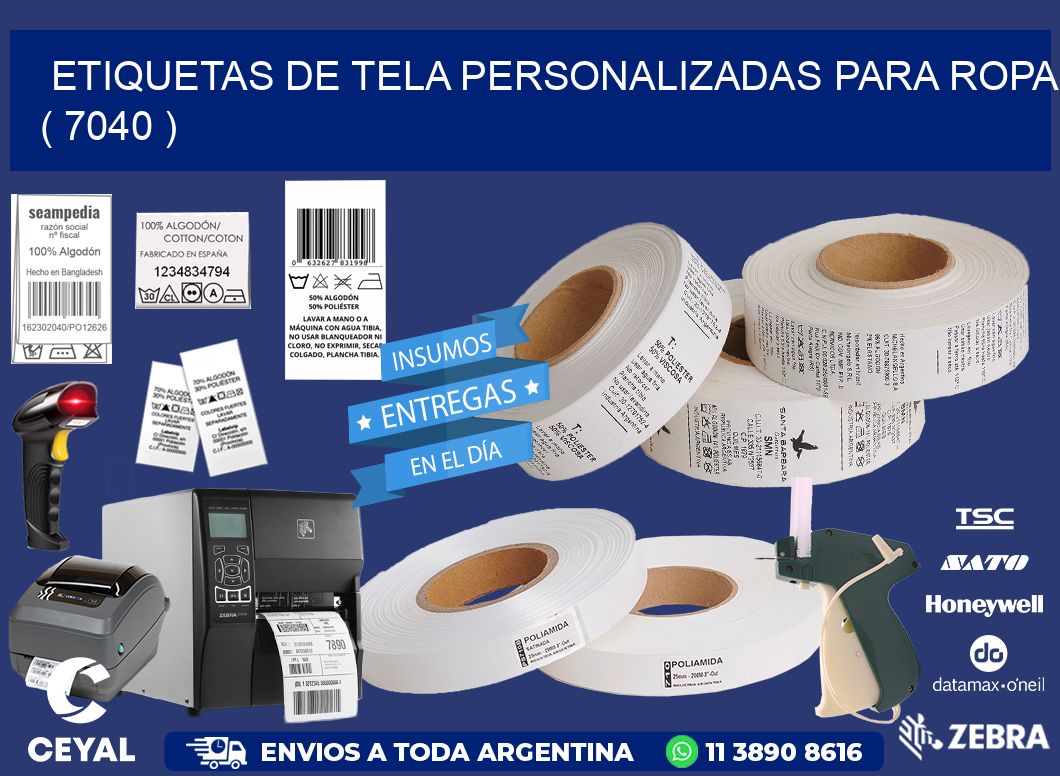 ETIQUETAS DE TELA PERSONALIZADAS PARA ROPA ( 7040 )