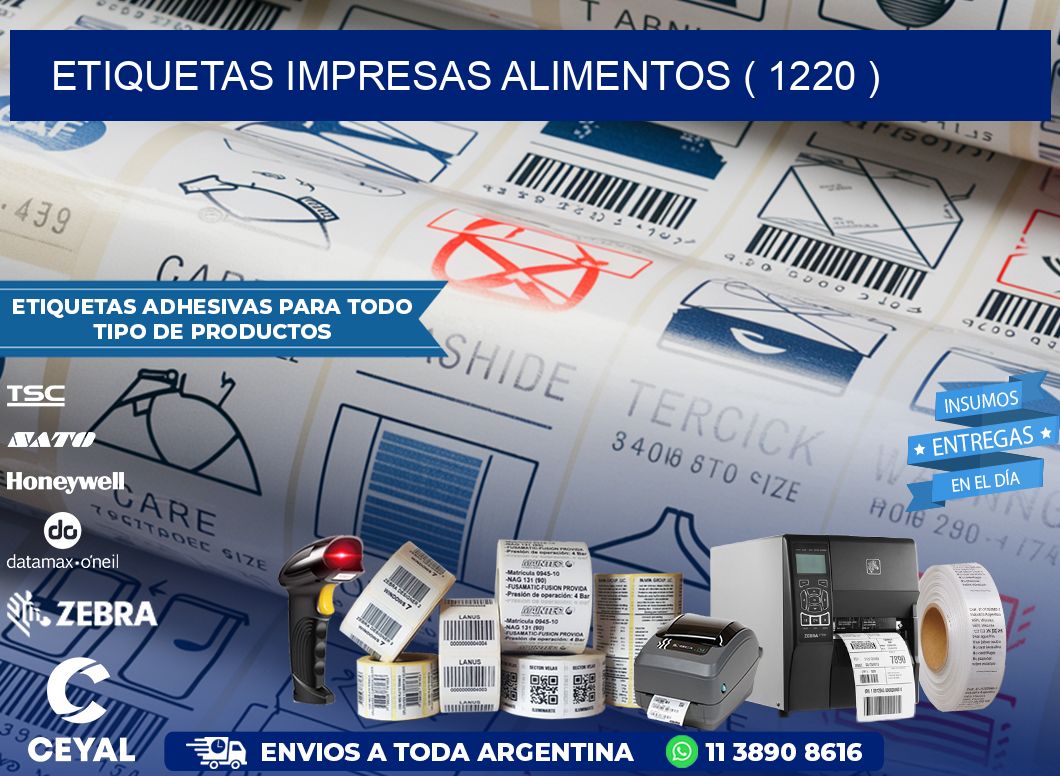 ETIQUETAS IMPRESAS ALIMENTOS ( 1220 )