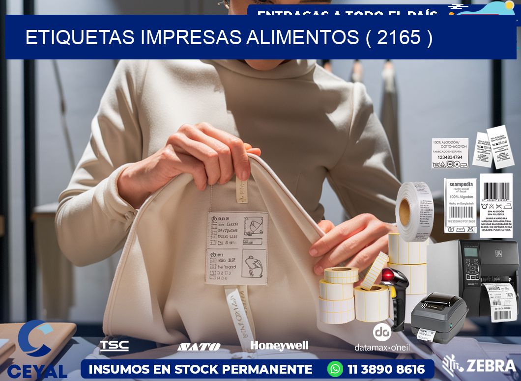 ETIQUETAS IMPRESAS ALIMENTOS ( 2165 )