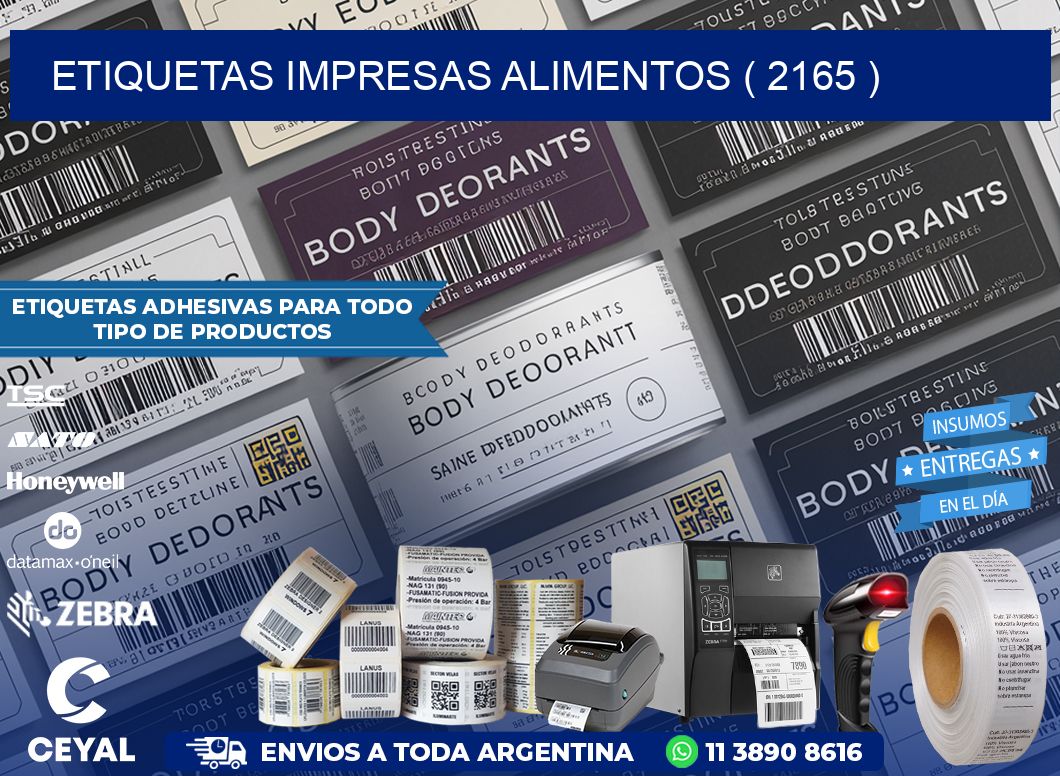 ETIQUETAS IMPRESAS ALIMENTOS ( 2165 )