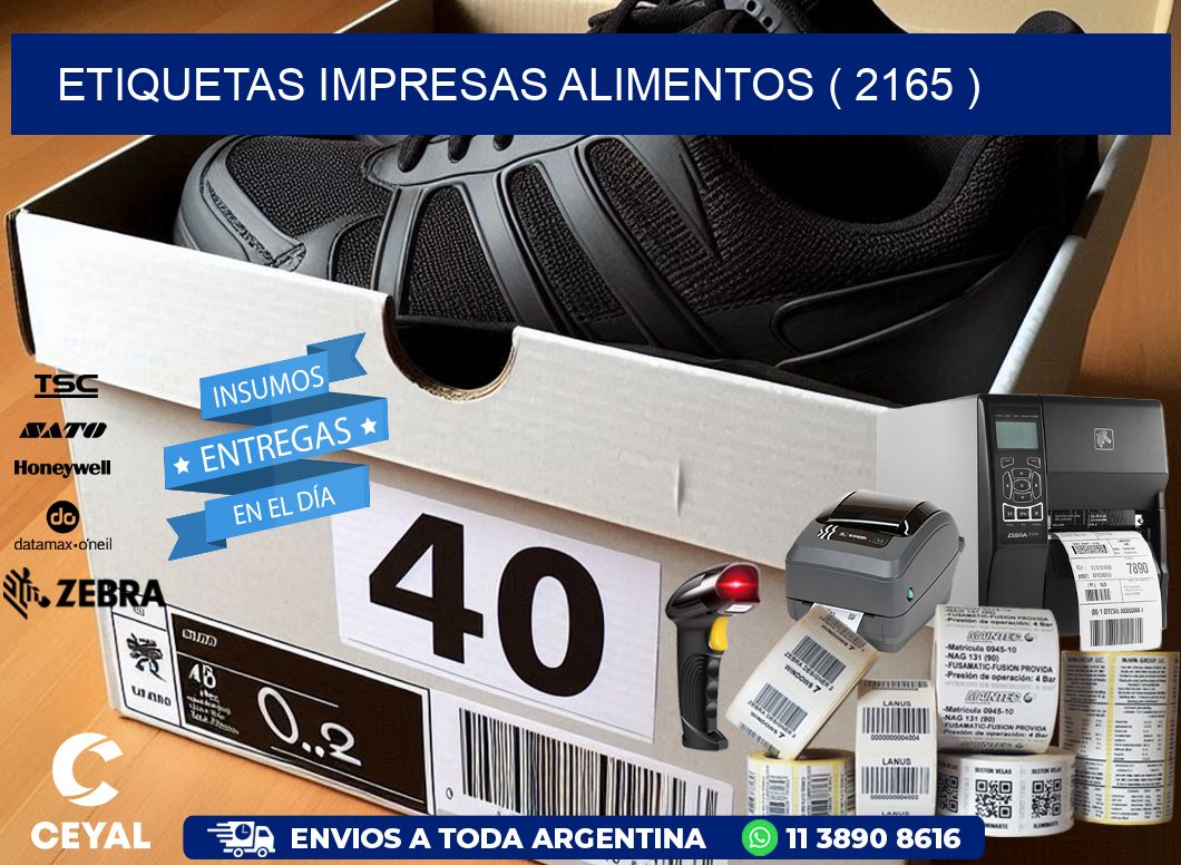 ETIQUETAS IMPRESAS ALIMENTOS ( 2165 )