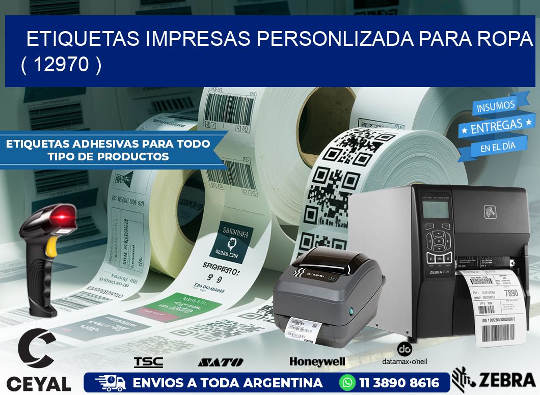 ETIQUETAS IMPRESAS PERSONLIZADA PARA ROPA ( 12970 )