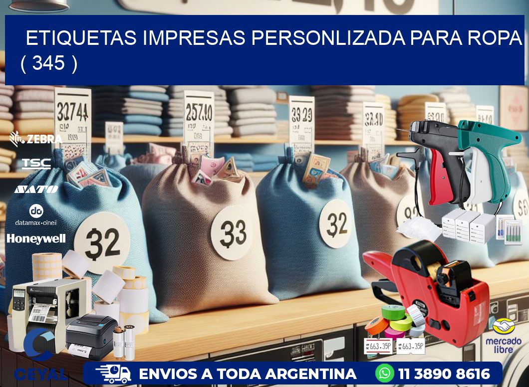 ETIQUETAS IMPRESAS PERSONLIZADA PARA ROPA ( 345 )