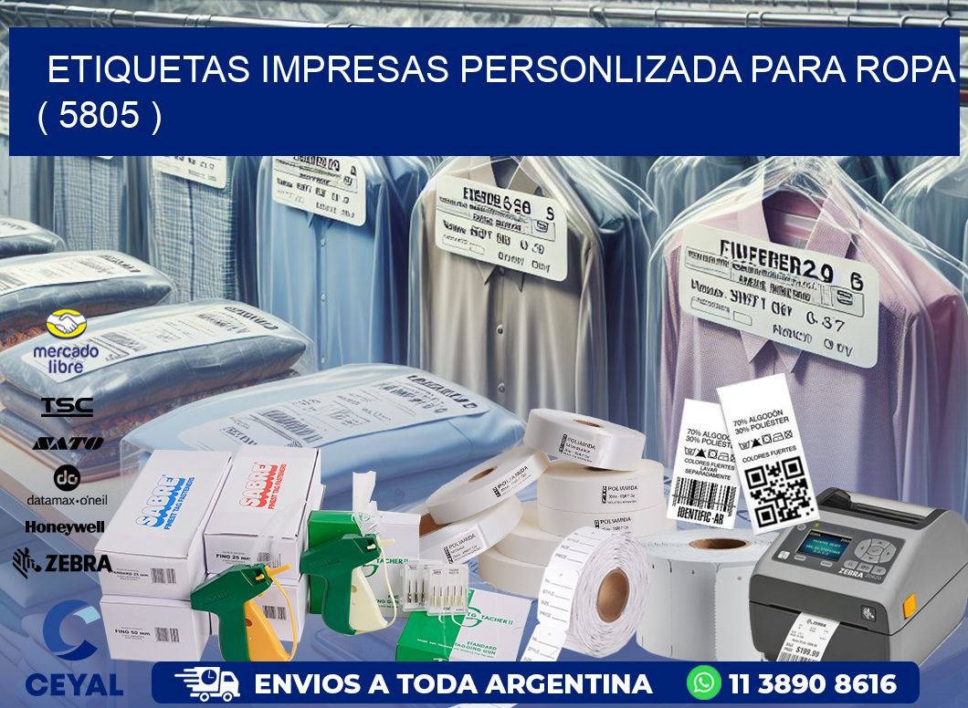ETIQUETAS IMPRESAS PERSONLIZADA PARA ROPA ( 5805 )