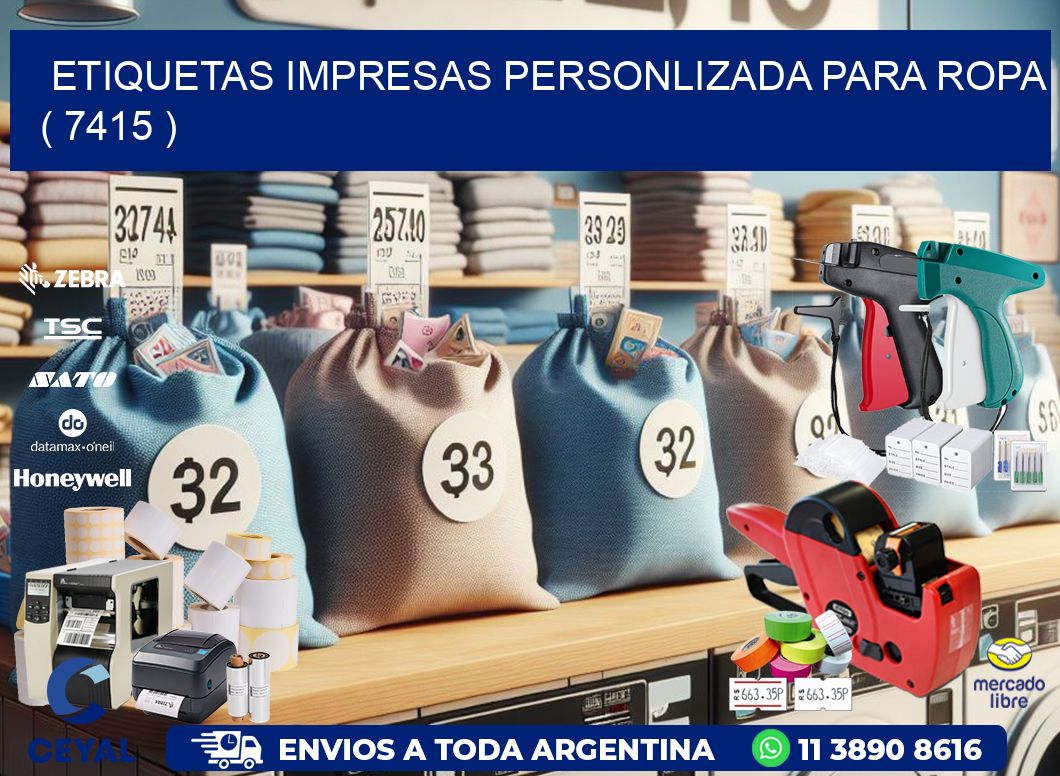 ETIQUETAS IMPRESAS PERSONLIZADA PARA ROPA ( 7415 )