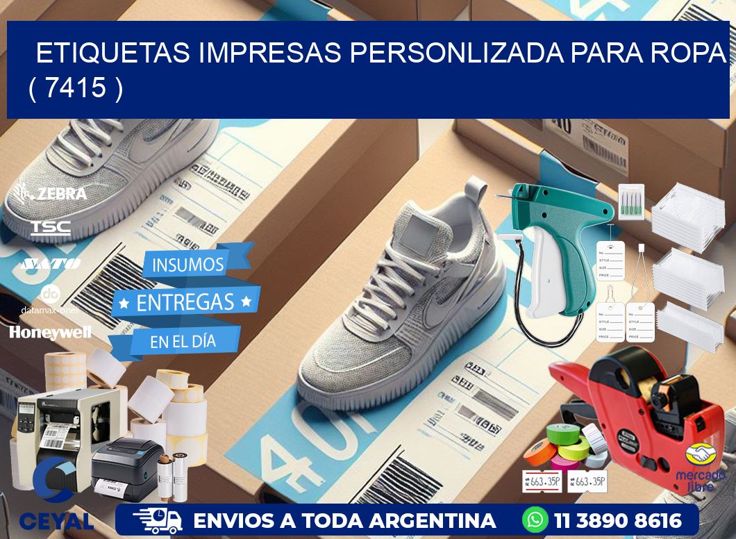 ETIQUETAS IMPRESAS PERSONLIZADA PARA ROPA ( 7415 )