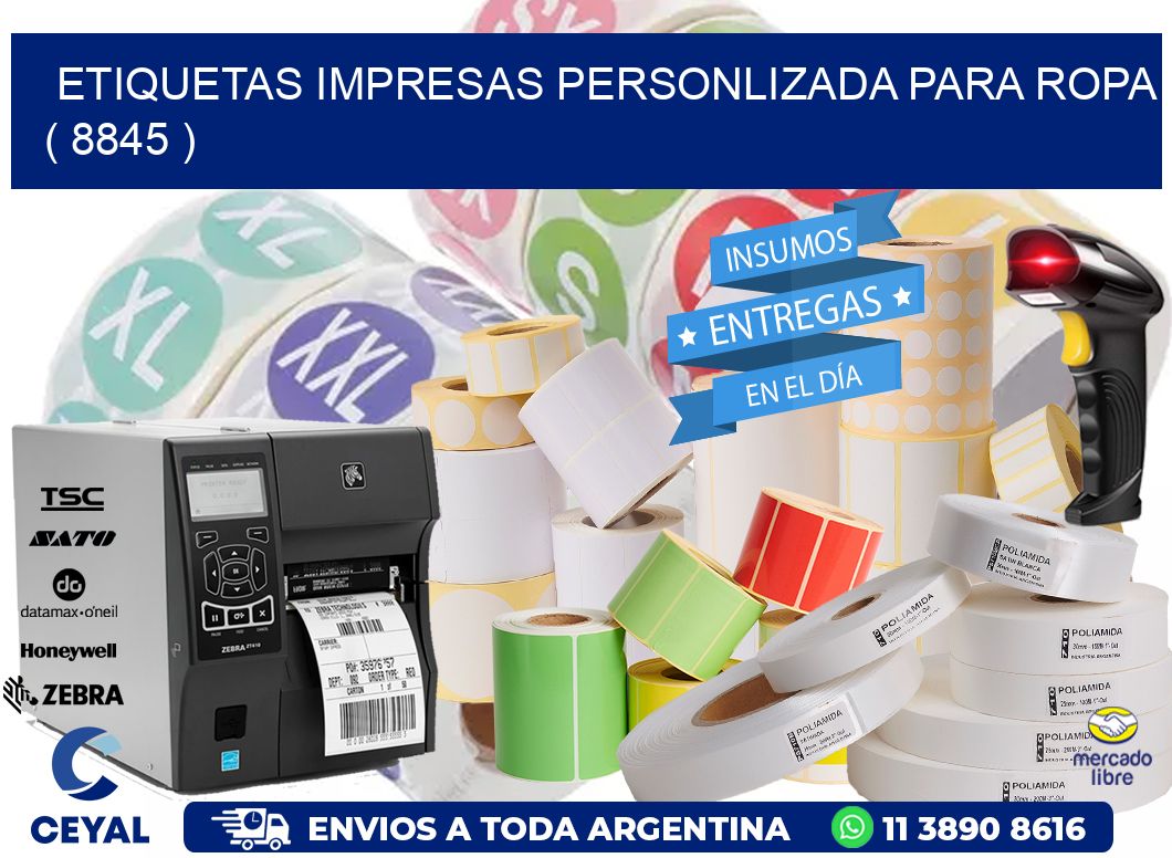 ETIQUETAS IMPRESAS PERSONLIZADA PARA ROPA ( 8845 )