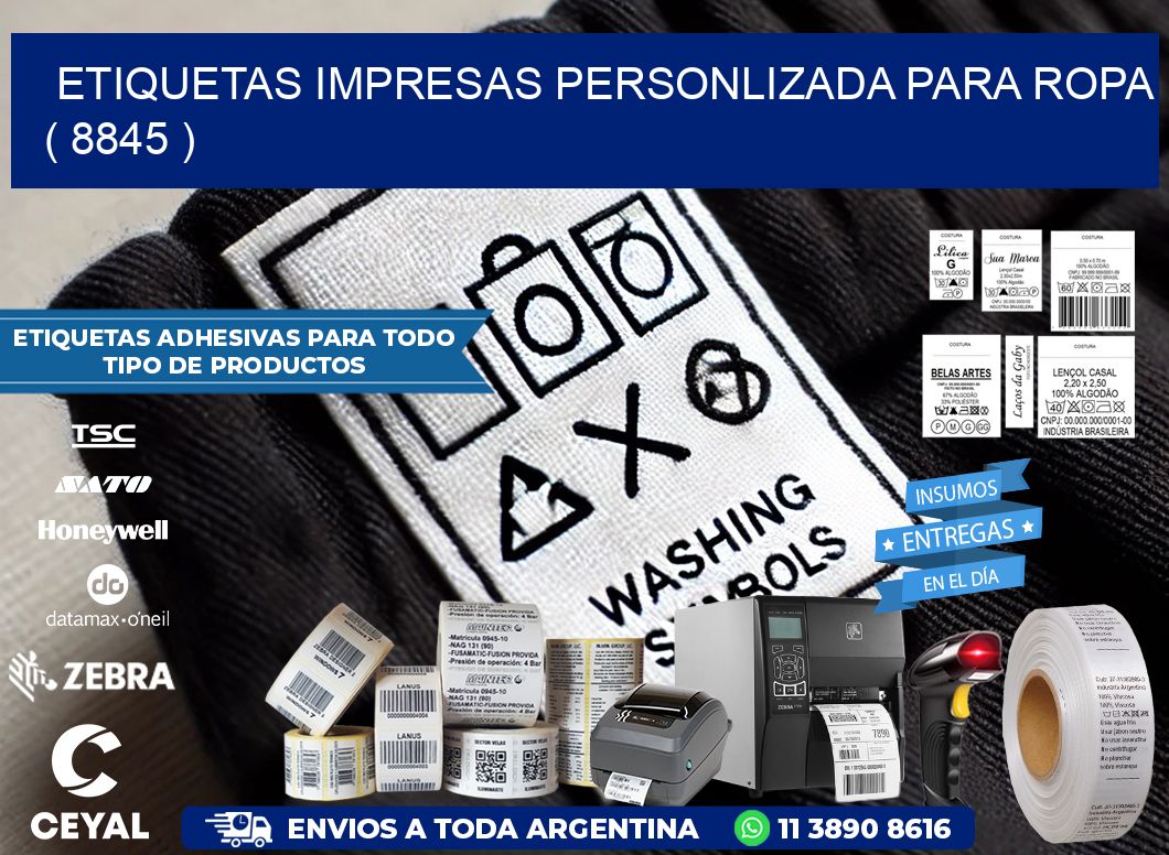 ETIQUETAS IMPRESAS PERSONLIZADA PARA ROPA ( 8845 )
