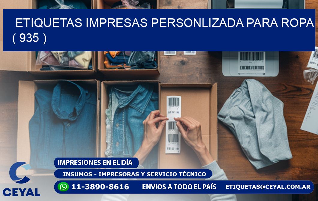 ETIQUETAS IMPRESAS PERSONLIZADA PARA ROPA ( 935 )