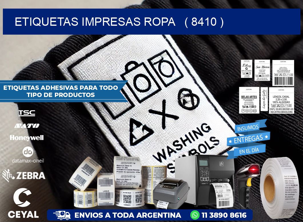 ETIQUETAS IMPRESAS ROPA ( 8410 )