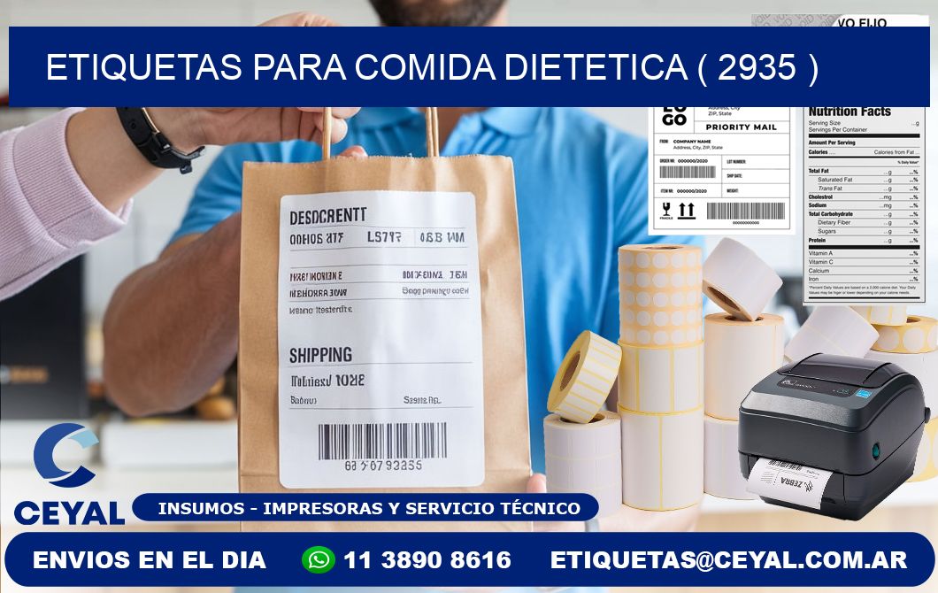 ETIQUETAS PARA COMIDA DIETETICA ( 2935 )