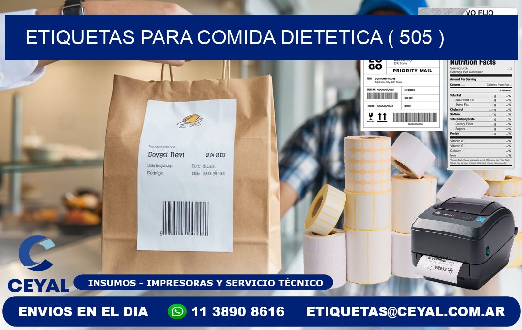 ETIQUETAS PARA COMIDA DIETETICA ( 505 )