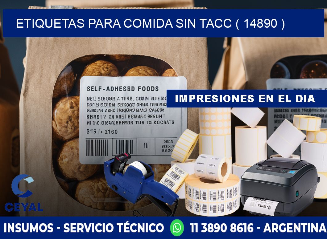 ETIQUETAS PARA COMIDA SIN TACC ( 14890 )