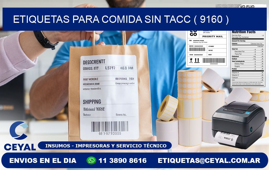 ETIQUETAS PARA COMIDA SIN TACC ( 9160 )