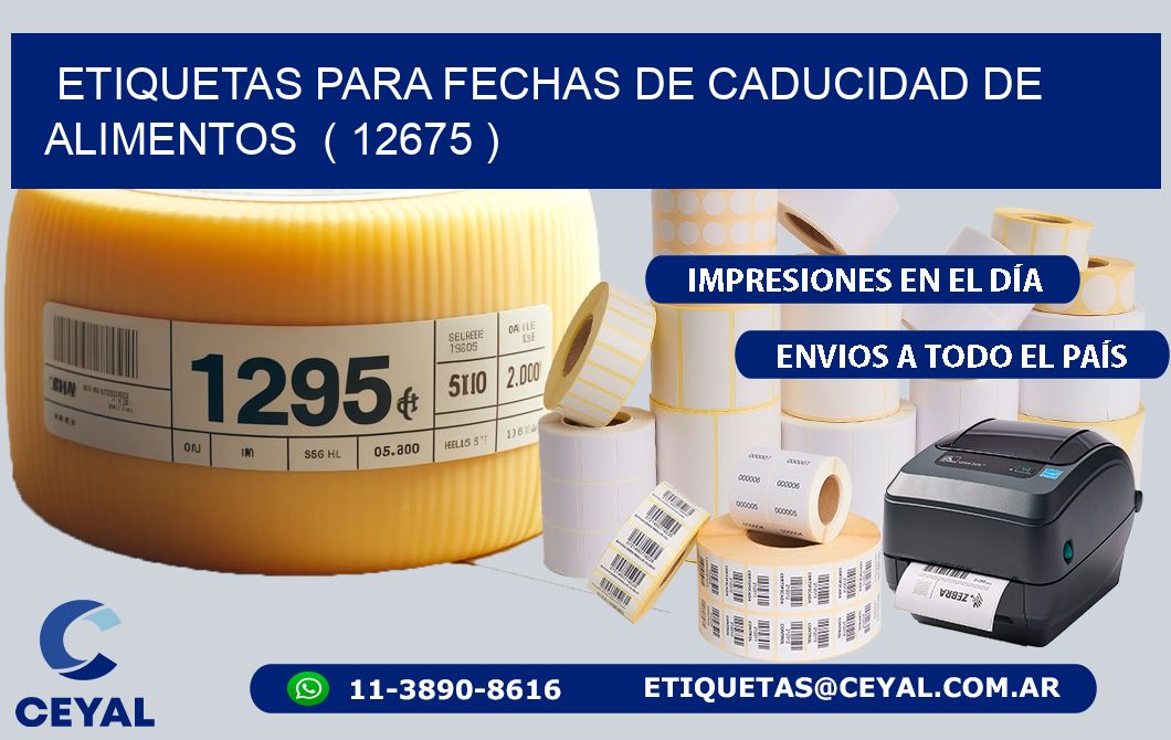 ETIQUETAS PARA FECHAS DE CADUCIDAD DE ALIMENTOS ( 12675 )