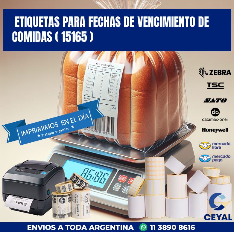 ETIQUETAS PARA FECHAS DE VENCIMIENTO DE COMIDAS ( 15165 )
