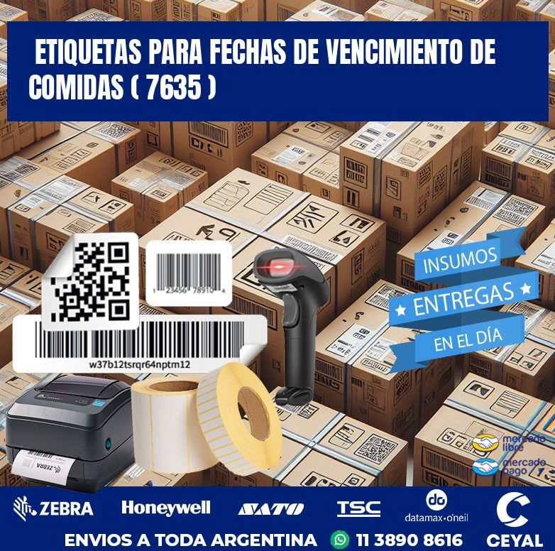 ETIQUETAS PARA FECHAS DE VENCIMIENTO DE COMIDAS ( 7635 )
