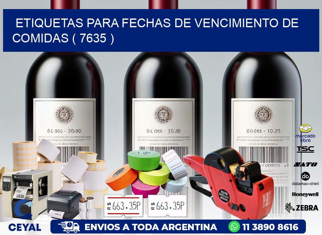 ETIQUETAS PARA FECHAS DE VENCIMIENTO DE COMIDAS ( 7635 )
