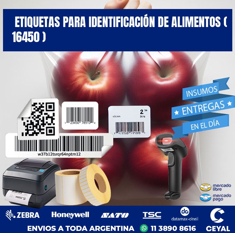 ETIQUETAS PARA IDENTIFICACIÓN DE ALIMENTOS ( 16450 )