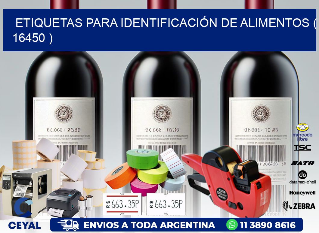 ETIQUETAS PARA IDENTIFICACIÓN DE ALIMENTOS ( 16450 )